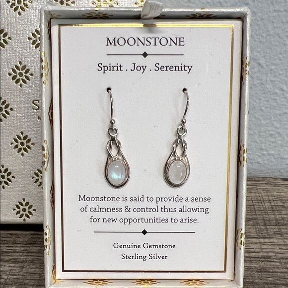Shivam Jewelry - Sterling Silver | Moonstone Drop Earrings